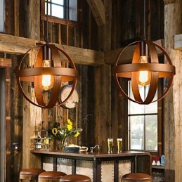 Retro jernlampe Moderne, minimalistisk industriel lysekrone