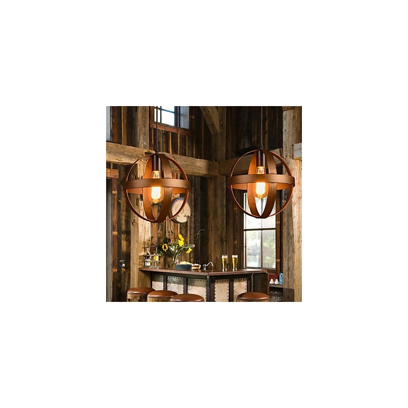 Retro jernlampe Moderne, minimalistisk industriel lysekrone