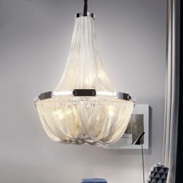 Kvaster Lysekrone Designer Pendant Lys Sølv Guld Farve