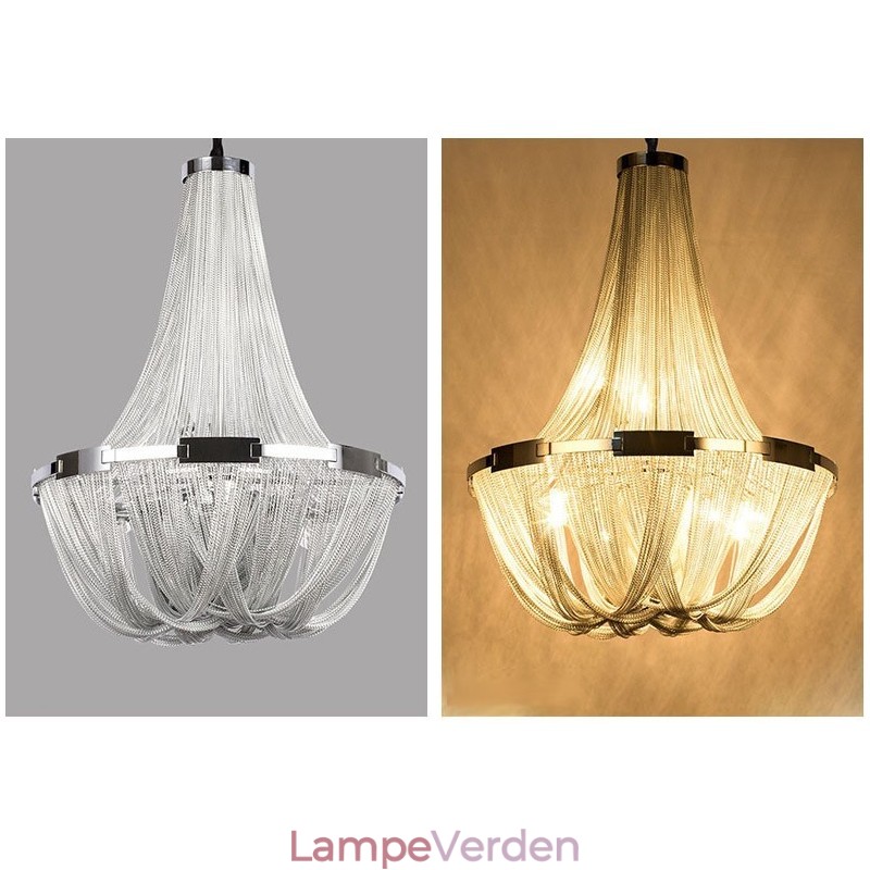 Kvaster Lysekrone Designer Pendant Lys Sølv Guld Farve