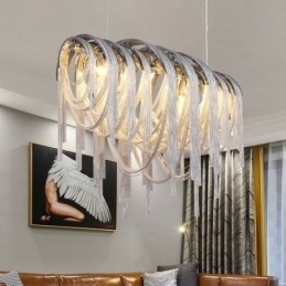 Kvaster Lysekrone Designer Pendant Lys Sølv Guld Farve