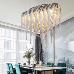 Kvaster Lysekrone Designer Pendant Lys Sølv Guld Farve