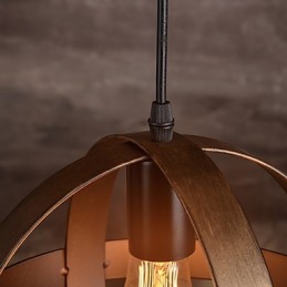 Retro jernlampe Moderne, minimalistisk industriel lysekrone