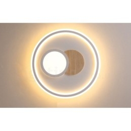 Trædæmpbar moderne moderne nordisk stil Flush Mount runde loftslamper med fjernbetjening kan også bruges som væglampe