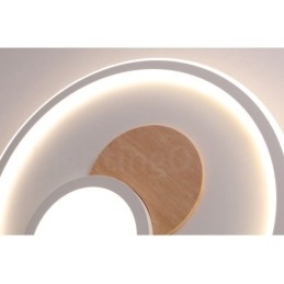 Trædæmpbar moderne moderne nordisk stil Flush Mount runde loftslamper med fjernbetjening kan også bruges som væglampe