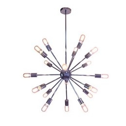 Lysekrone Modern Globe Living Pendant Spisestue Shopping Butik Night Metal Chrome