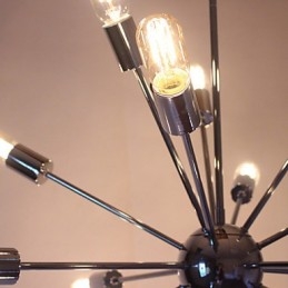 Lysekrone Modern Globe Living Pendant Spisestue Shopping Butik Night Metal Chrome