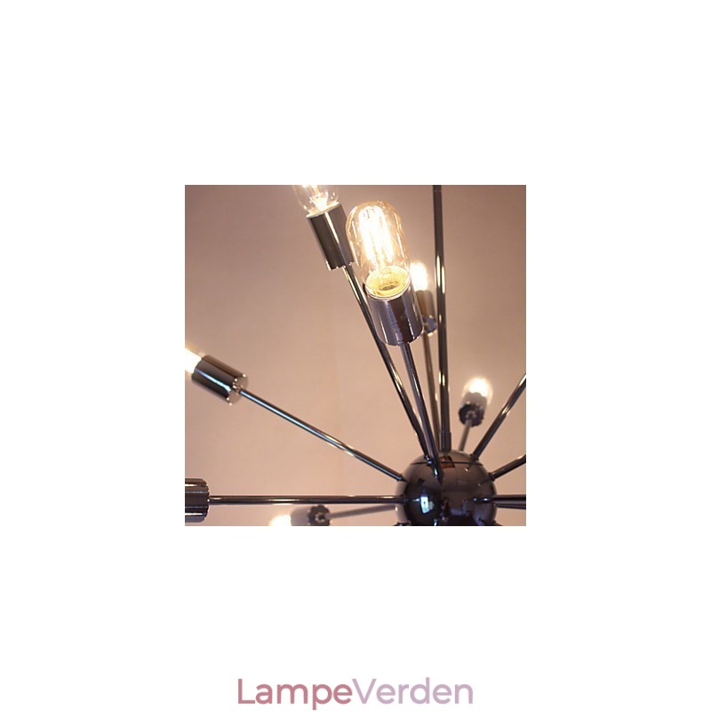 Lysekrone Modern Globe Living Pendant Spisestue Shopping Butik Night Metal Chrome