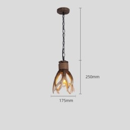 One Light Rustik Kunstnerisk Retro Antler Antik Pendel Light
