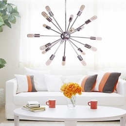 Lysekrone Modern Globe Living Pendant Spisestue Shopping Butik Night Metal Chrome
