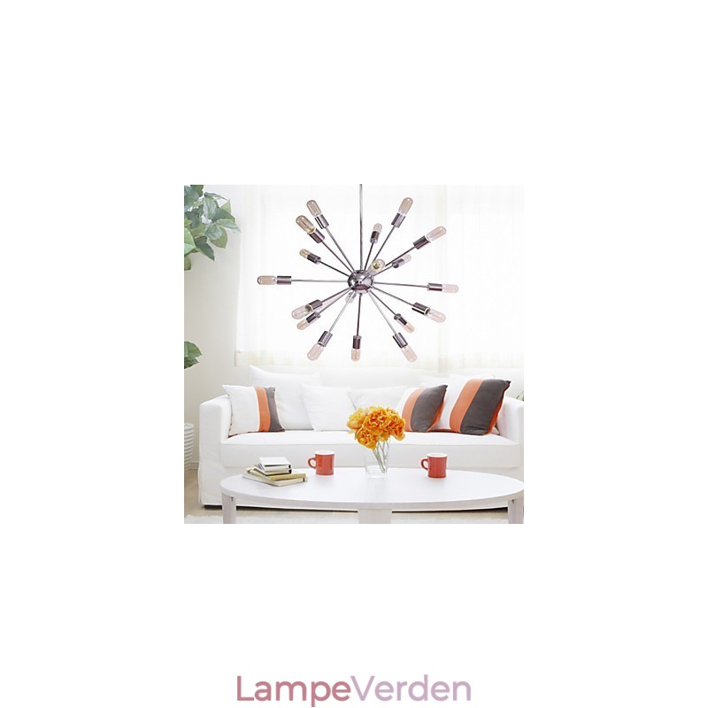Lysekrone Modern Globe Living Pendant Spisestue Shopping Butik Night Metal Chrome