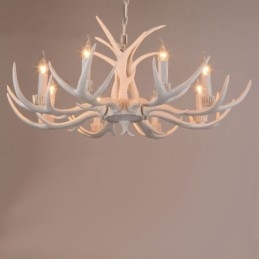 8 Lys hvid Rustik Kunstnerisk Retro Antler Antik Lysekrone