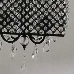 Traditionel klassisk krystalmaleri metal lysekrone