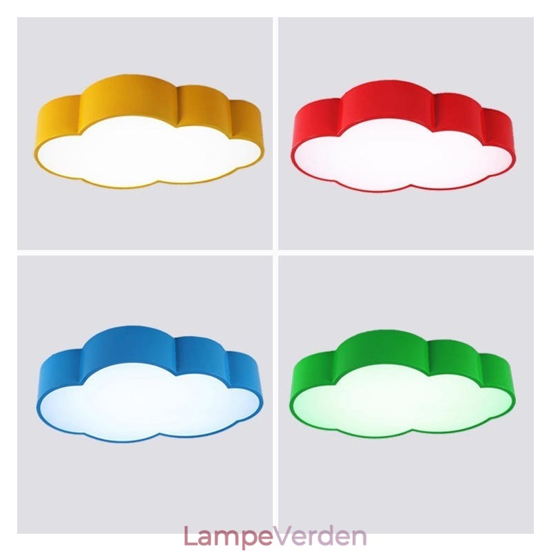 Macaron Multi colour Cloud Modern Nordic Style Flush Mount Loftslamper med akrylskærm