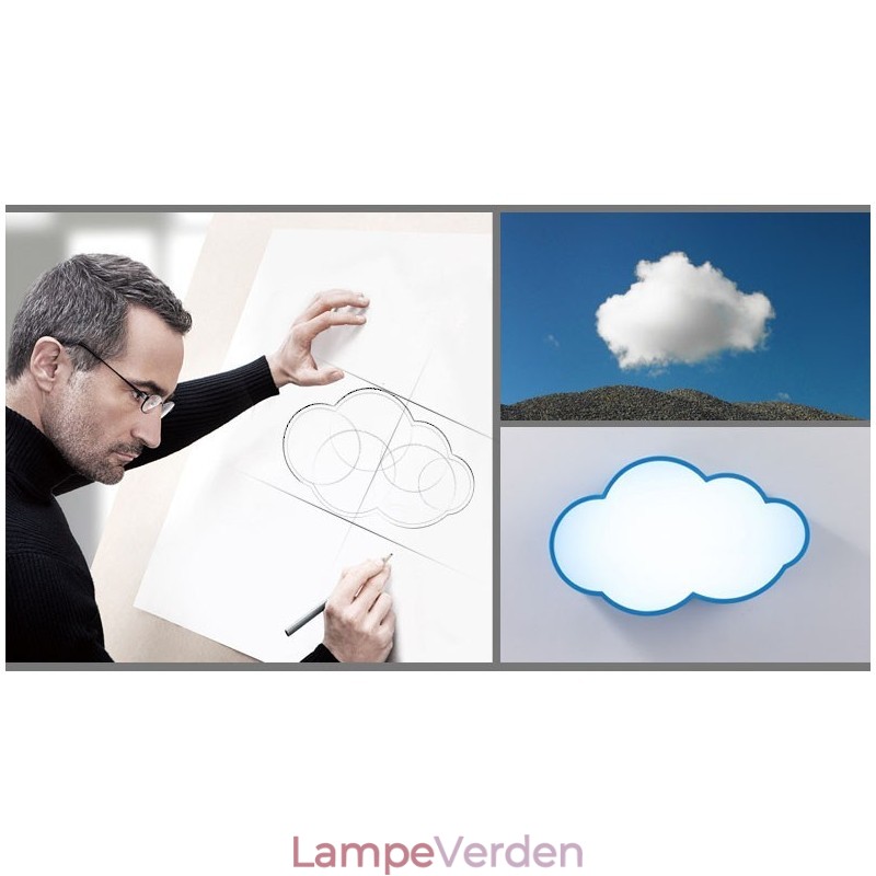 Macaron Multi colour Cloud Modern Nordic Style Flush Mount Loftslamper med akrylskærm