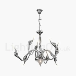 9 lys krom guld moderne moderne galvaniseret metal lysekrone