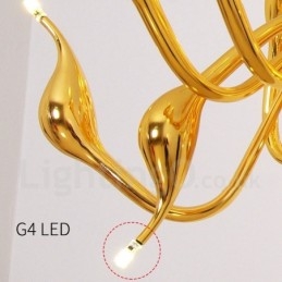 9 lys krom guld moderne moderne galvaniseret metal lysekrone