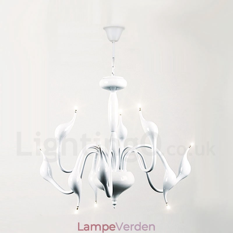 9 Let moderne moderne galvaniseret metal lysekrone