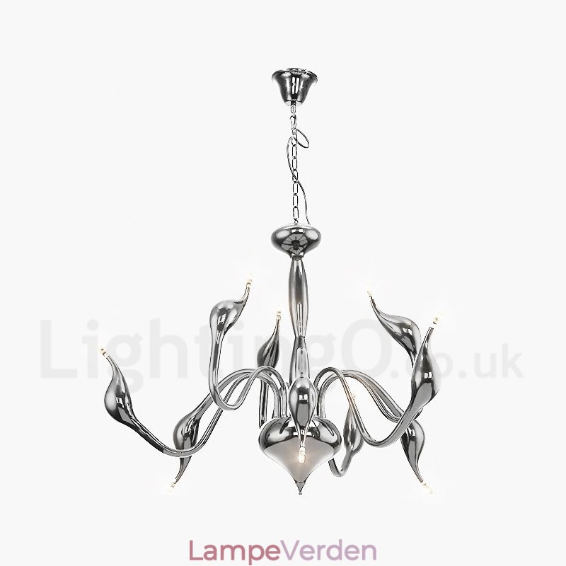 9 Let moderne moderne galvaniseret metal lysekrone