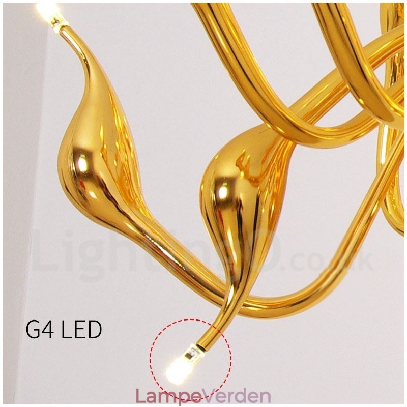 9 Let moderne moderne galvaniseret metal lysekrone