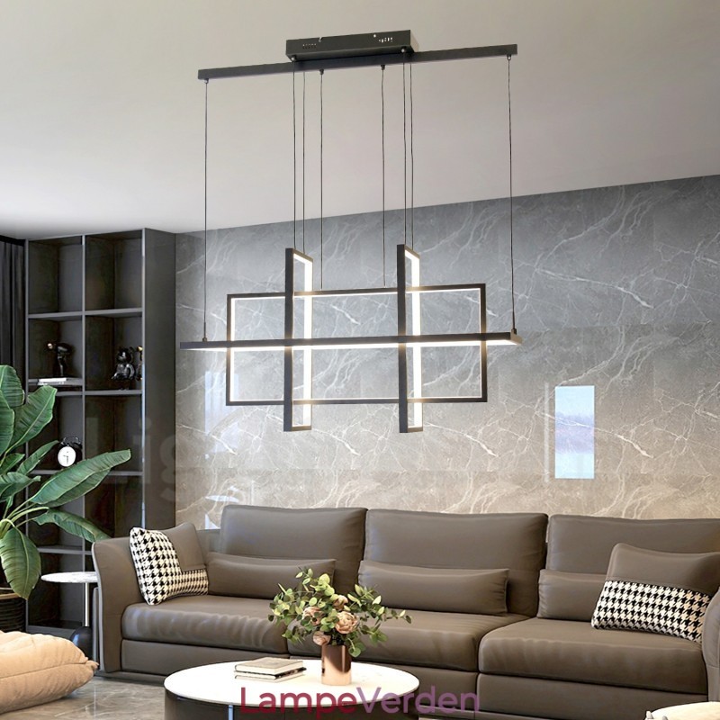 Dæmpbar pendel moderne design fire rektangler