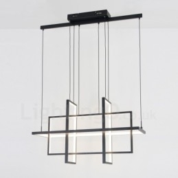 Dæmpbar pendel moderne design fire rektangler