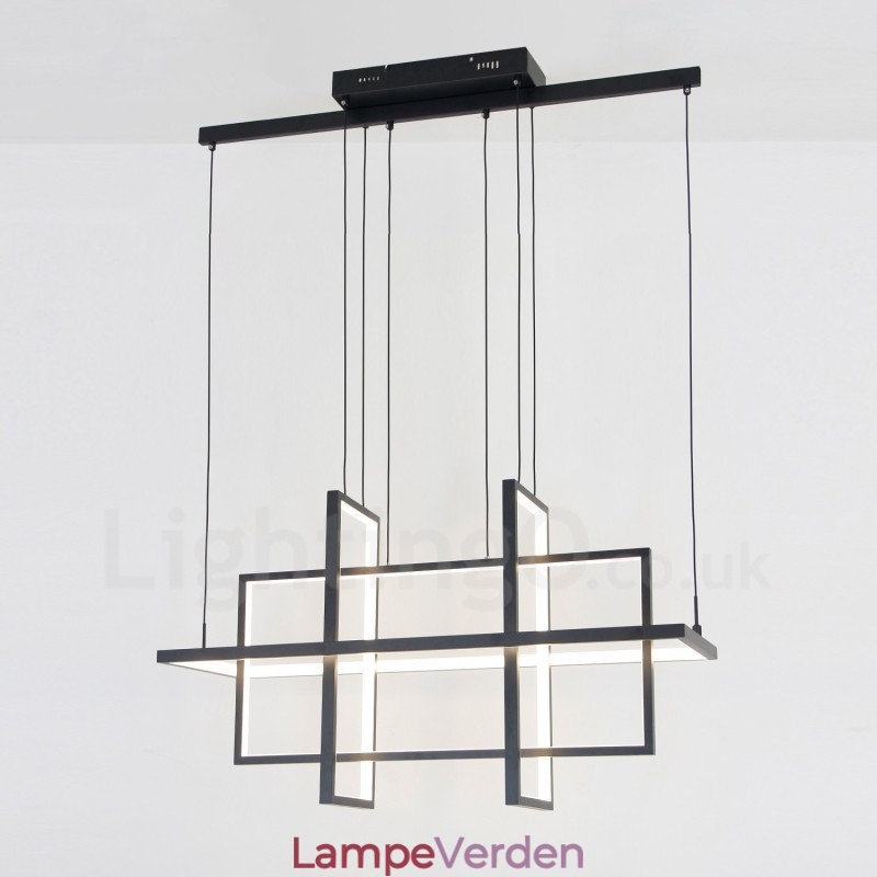 Dæmpbar pendel moderne design fire rektangler