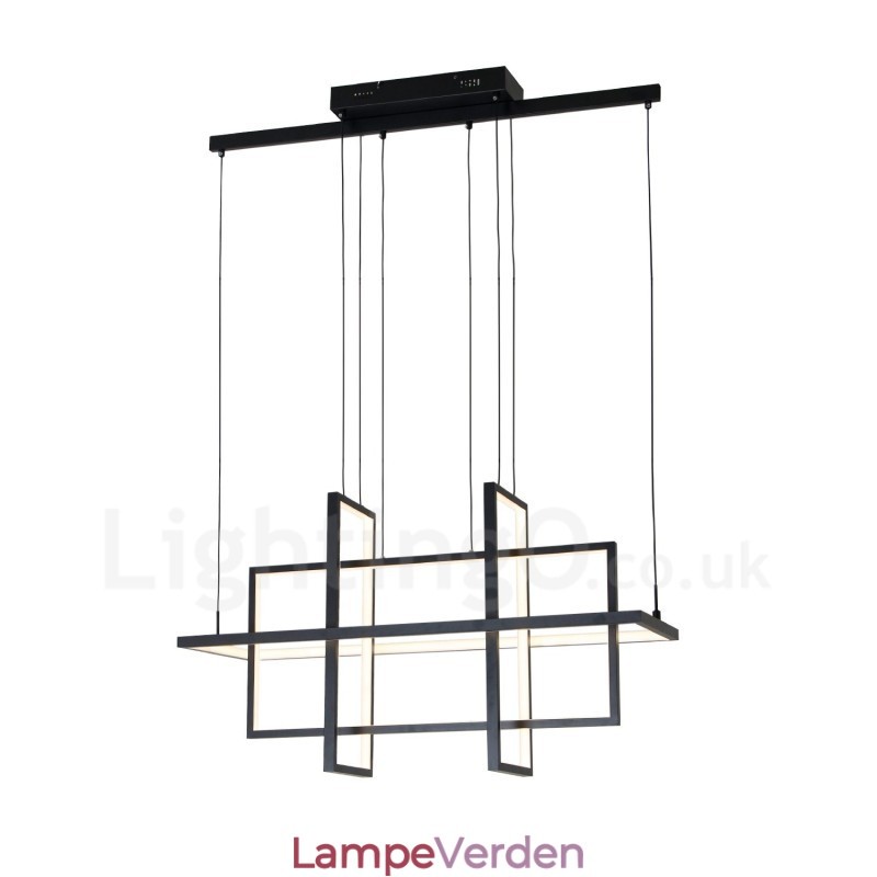 Dæmpbar pendel moderne design fire rektangler