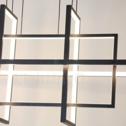 Dæmpbar pendel moderne design fire rektangler
