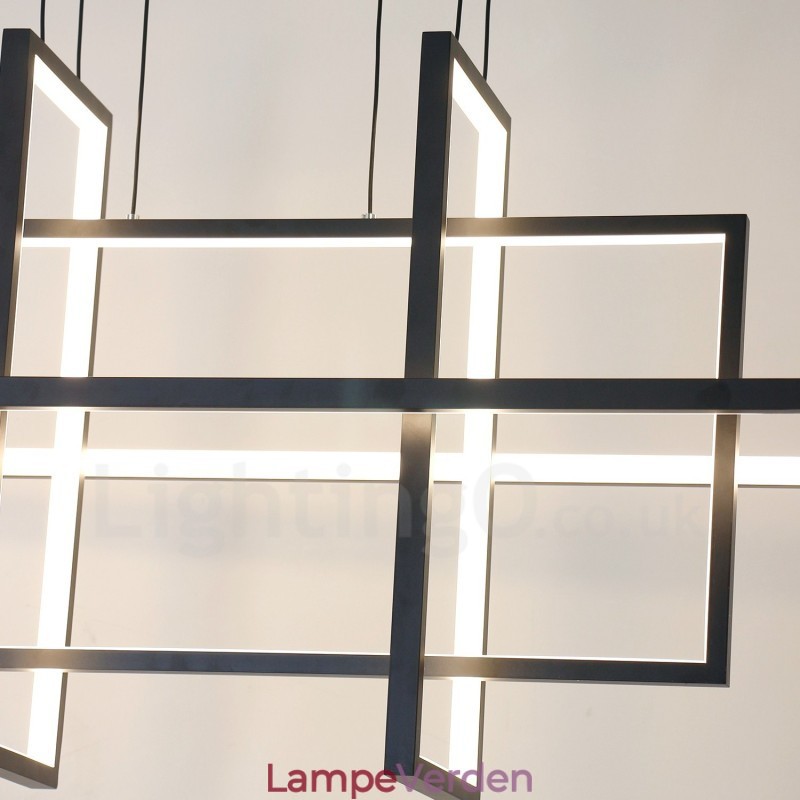 Dæmpbar pendel moderne design fire rektangler
