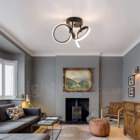 Triac Switch Dæmpbar Sort Moderne Moderne Nordisk Stil Flush Mount Rund Loftslampe Triac Switch Dæmpbar Sort Moderne Moderne Nordisk Stil Flush Mount Rund Loftslampe