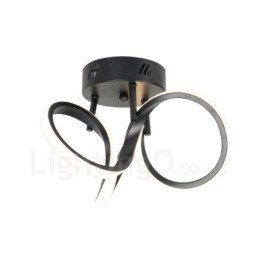 Triac Switch Dæmpbar Sort Moderne Moderne Nordisk Stil Flush Mount Rund Loftslampe