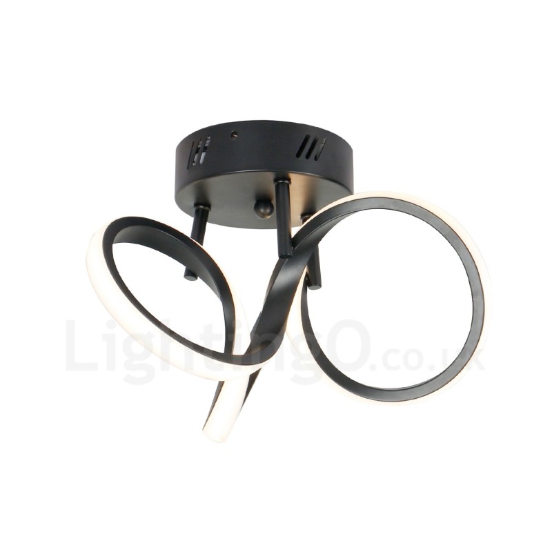 Triac Switch Dæmpbar Sort Moderne Moderne Nordisk Stil Flush Mount Rund Loftslampe