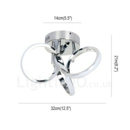 Triac Switch Dæmpbar Krom Moderne Moderne Nordisk Stil Flush Mount Rund Loftslampe