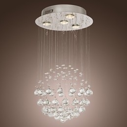 Lysekrone luksus moderne krystal 4 lys