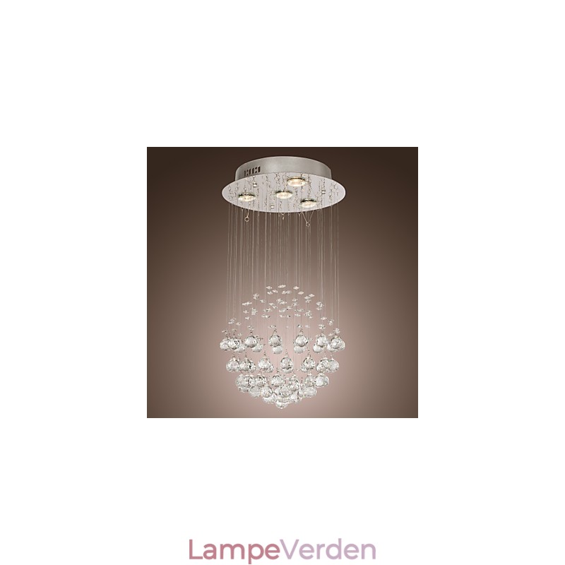 Lysekrone luksus moderne krystal 4 lys