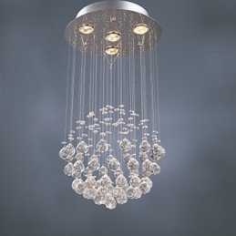 Lysekrone luksus moderne krystal 4 lys