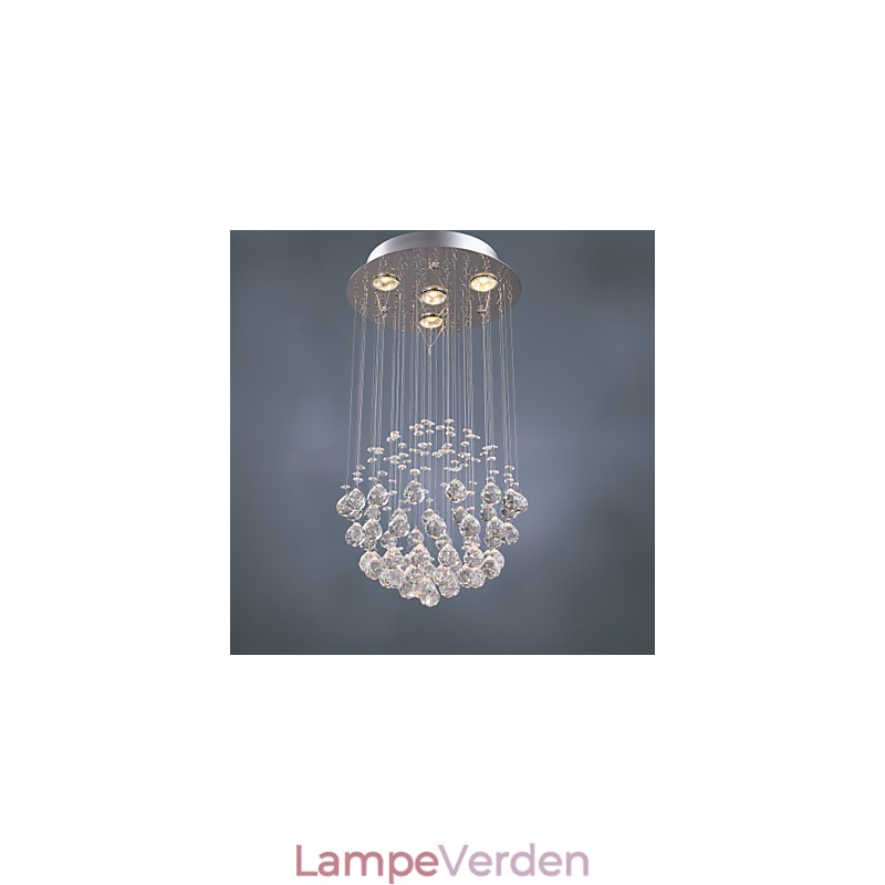 Lysekrone luksus moderne krystal 4 lys