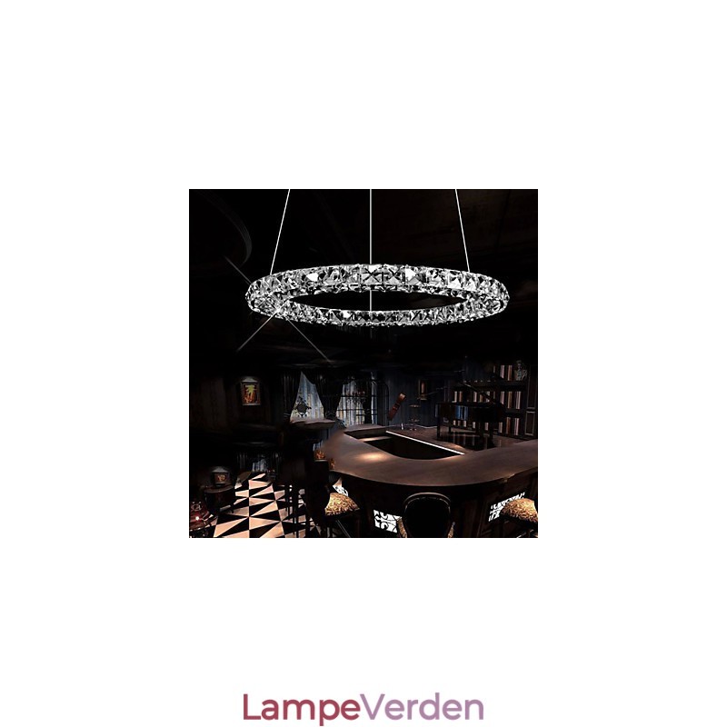 Krystal Pendel Belysning Modern Single D40CM Tre sider K9 Krystal Indendørs Loftslamper Lampearmaturer