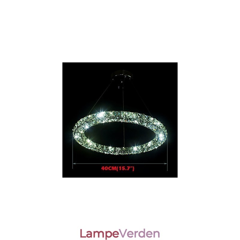 Krystal Pendel Belysning Modern Single D40CM Tre sider K9 Krystal Indendørs Loftslamper Lampearmaturer