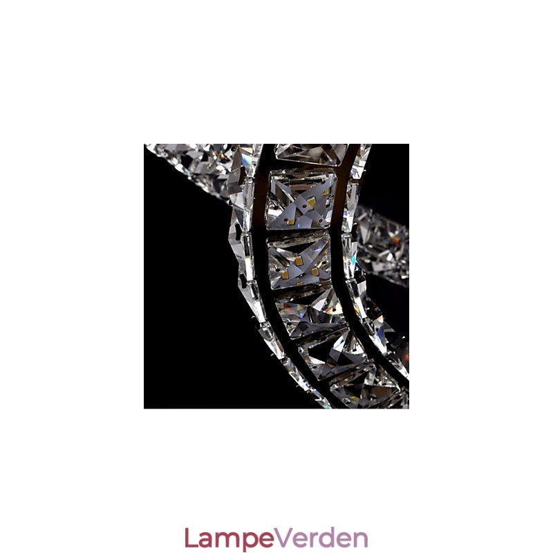 Krystal Pendel Belysning Modern Single D40CM Tre sider K9 Krystal Indendørs Loftslamper Lampearmaturer