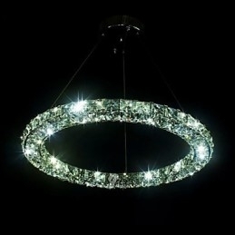 Krystal Pendel Belysning Modern Single D40CM Tre sider K9 Krystal Indendørs Loftslamper Lampearmaturer