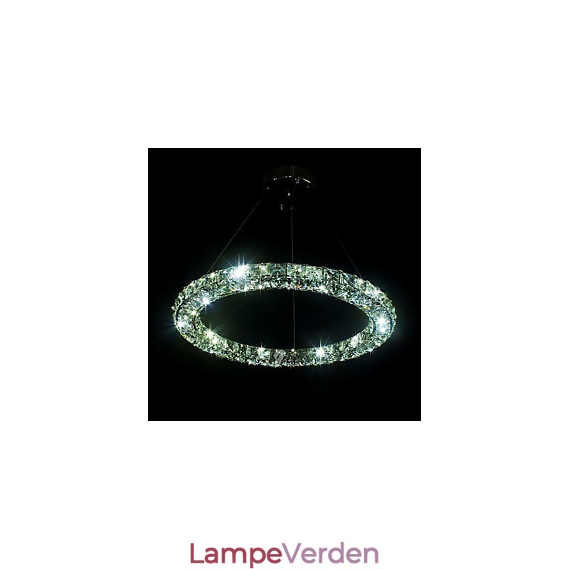 Krystal Pendel Belysning Modern Single D40CM Tre sider K9 Krystal Indendørs Loftslamper Lampearmaturer