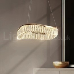 Firkantet Krystal Pendel 1 2 Ringe K9 Krystal Indendørs Loftsarmatur