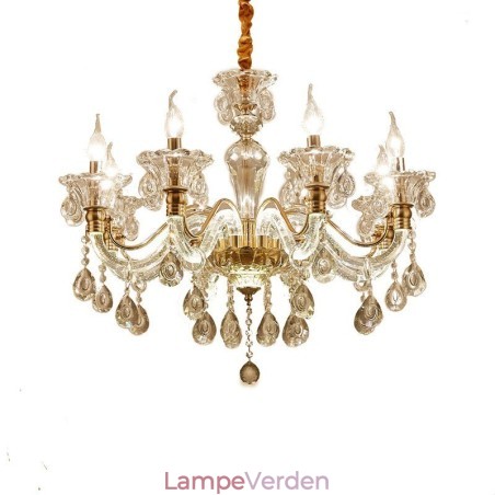 Luksus krystal lysekrone K9 krystal lysekrone med glødende arm Luksus krystal lysekrone K9 krystal lysekrone med glødende arm