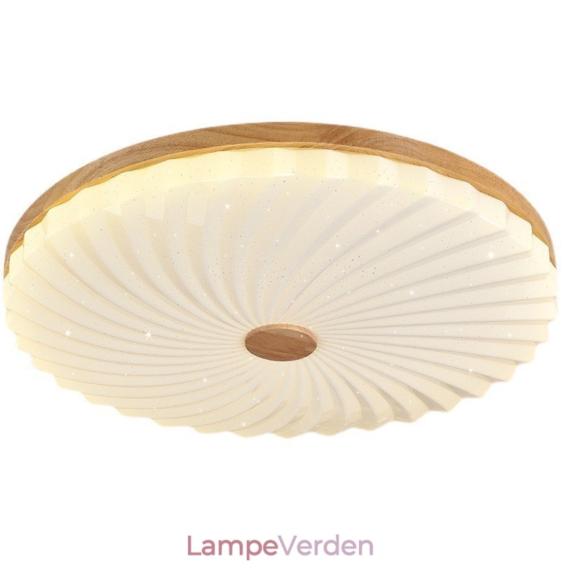 Nordisk Rund Enkel Moderne Massivt Træ Indsænket Loftslampe