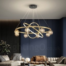 Nordic Modern Gold Circle Pendel