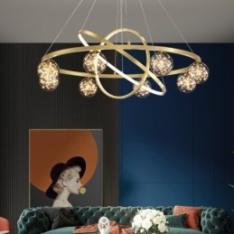 Nordic Modern Gold Circle Pendel