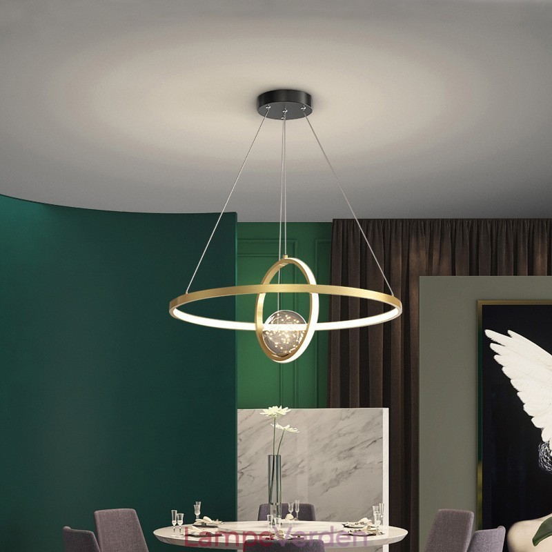 Nordic Modern Gold Circle Pendel