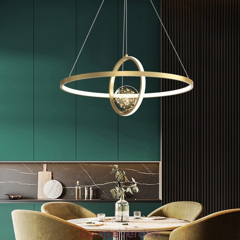 Nordic Modern Gold Circle Pendel